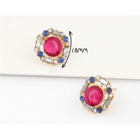 Plum Designer Stud Earrings